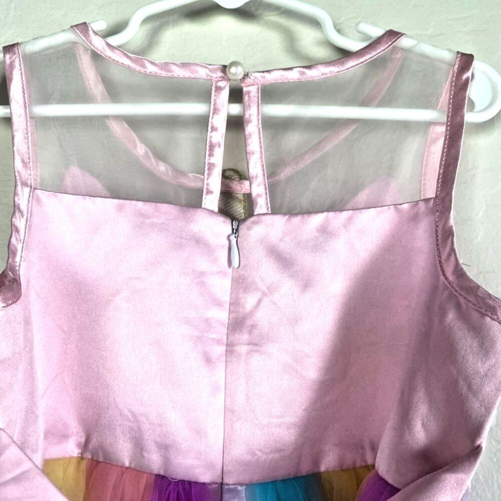 Sunny Fashion Girls Dress Unicorn Rainbow Tulle Pageant Princess Party -Size 5 T - Picture 11 of 16